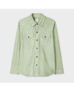 Paul Smith Light Suede Western Shirt - Green