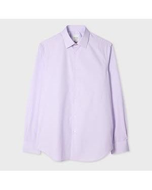 Paul Smith Tailored-Fit Pale Lilac Cotton-Poplin Shirt - Purple