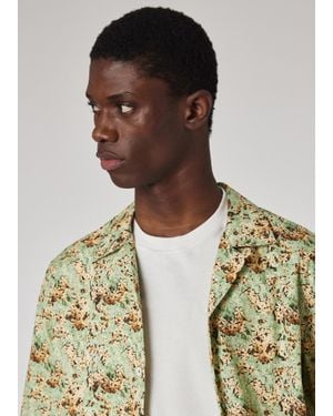 Paul Smith Flower Print Short-Sleeve Shirt - Metallic