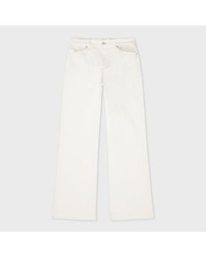 Paul Smith Cream Wide Leg Jeans - White