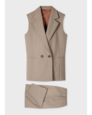 Paul Smith Taupe Wool Hopsack Two-Piece Suit - Natural