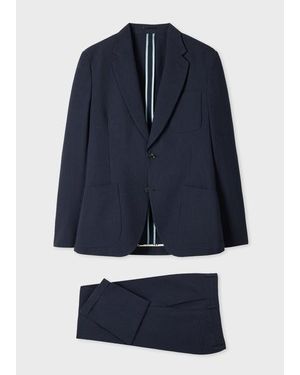 Paul Smith Cotton-Blend Seersucker Stripe Suit - Blue