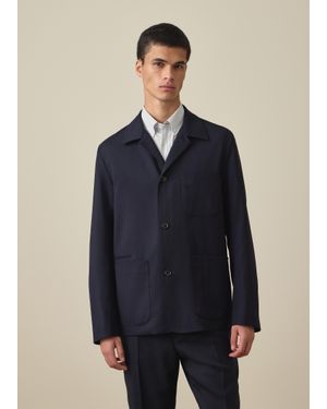 Paul Smith Wool 'A Suit To Travel In' Work Jacket - Blue
