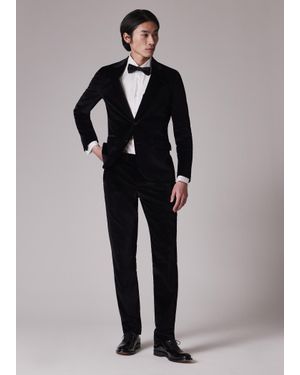 Paul Smith Slim-Fit Velvet Trousers - Black