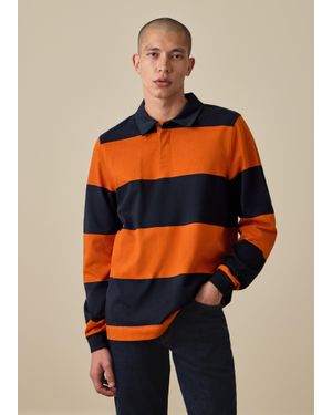 Paul Smith Block Stripe Rugby Top - Orange