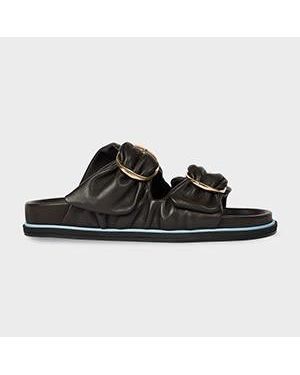Paul Smith Dark 'Camolin' Double Strap Mule Sandals - Black