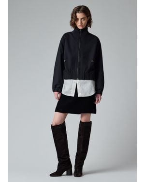 Paul Smith Knitted Bomber Jacket - Black