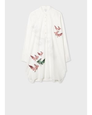 Paul Smith 'Le Peche Fish' Embroidery Kaftan - White