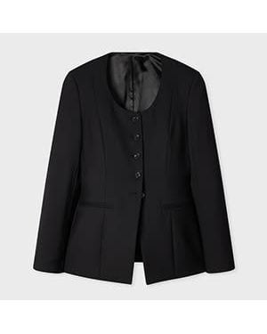 Paul Smith 'A Suit To Travel In' Collarless Blazer - Black