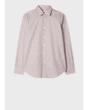 Paul Smith Regular-Fit And Mauve Paisley Shirt - Pink