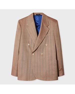 Paul Smith Iridescent Wool-Linen Suit - Natural