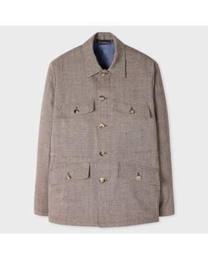 Paul Smith Flecked Wool-Viscose Field Jacket - Brown