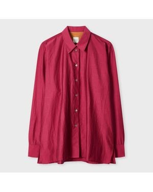 Paul Smith Silk-Blend Long-Sleeve Shirt - Red