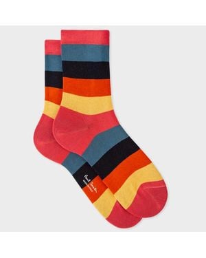 Paul Smith 'Artist Stripe' Socks - Red