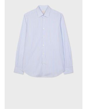 Paul Smith Tailored-Fit Light Stripe Cotton Shirt - White