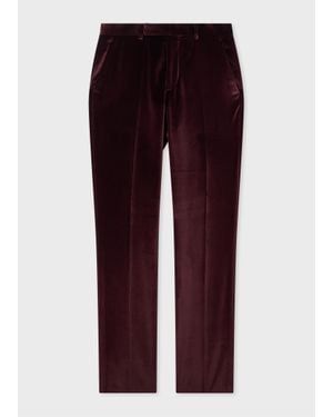 Paul Smith Burgundy Velvet Trousers - Red