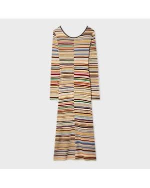 Paul Smith Glitter 'Signature Stripe' Knitted Dress - Multicolour