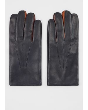 Paul Smith Leather 'Concertina' Gloves - Black