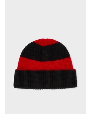 Paul Smith + Beano Stripe Beanie - Red
