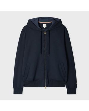 Paul Smith Lyocell-Cotton Zip Hoodie - Blue