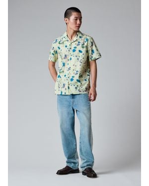 Paul Smith Floral Print Short-Sleeve Shirt - Blue