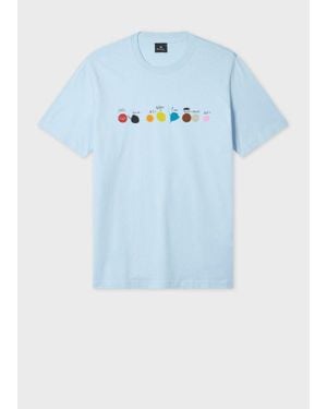 Paul Smith Light 'Paint Dots' Print T-Shirt - Blue