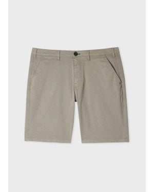 Paul Smith Slate Organic Cotton-Twill Shorts - Grey
