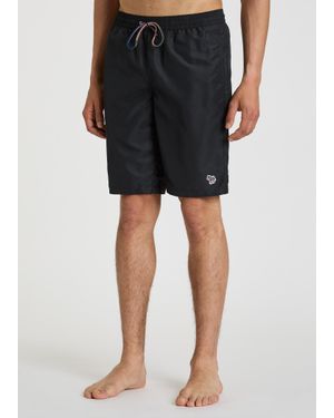 Paul Smith Zebra Logo Long Swim Shorts - Black