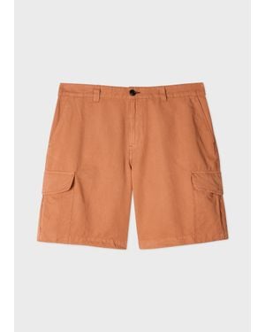 Paul Smith Cotton-Linen Cargo Shorts - White