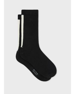 Paul Smith And 'Racer Stripe' Socks - Black