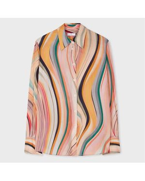 Paul Smith Silk-Blend 'Dusky Swirl' Print Shirt - Multicolour