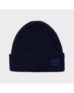 Paul Smith Cashmere-Blend Beanie - Blue