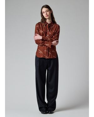 Paul Smith Burgundy 'Love' Print Shirt - Red