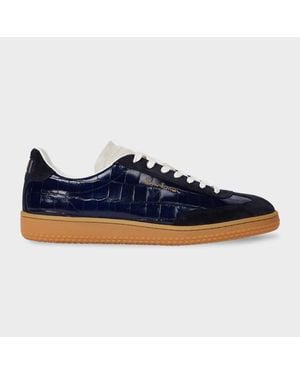 Paul Smith Croc-Emboss 'Como' Trainers - Blue