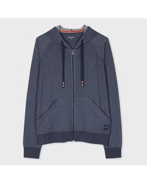 Paul Smith Denim Modal-Blend Zip Lounge Hoodie - Blue