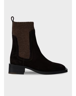 Paul Smith Dark Suede 'Matola' Boots - Black