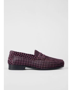 Paul Smith Houndstooth 'Lido' Loafers - Purple