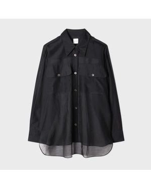 Paul Smith Cotton-Silk Organza Shirt - Black
