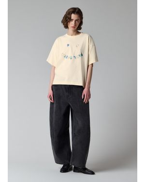 Paul Smith Cream 'Floral Happy' T-Shirt - White