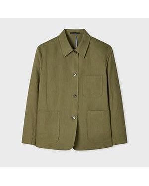 Paul Smith Khaki Linen Jacket - Green