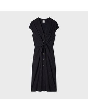 Paul Smith Seersucker Midi Dress - Black