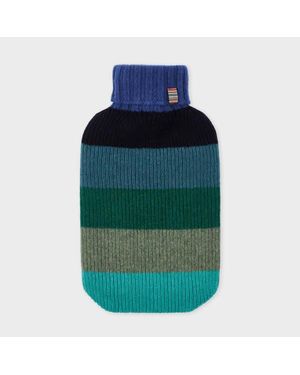 Paul Smith Multistripe Lambswool Hot Water Bottle Cover - Blue