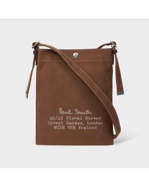 Paul Smith Khaki Tekwax Cotton Musette Bag - Brown