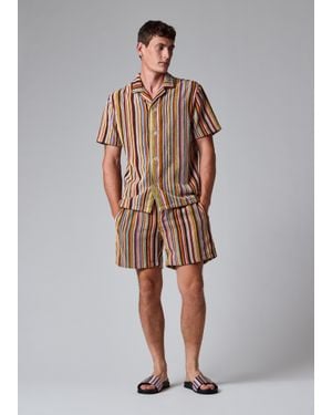 Paul Smith 'Signature Stripe' Towelling Lounge Shorts - Multicolour