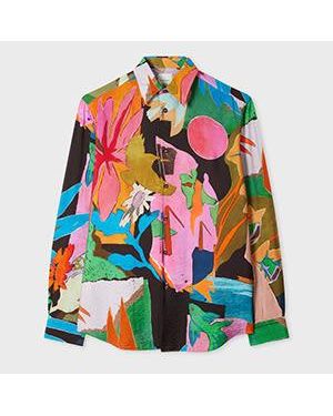 Paul Smith 'River Collage' Viscose-Blend Shirt - Green