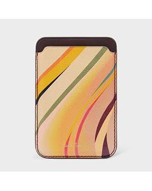 Paul Smith 'Swirl' Iphone Magsafe Leather Credit Card Case - Multicolour