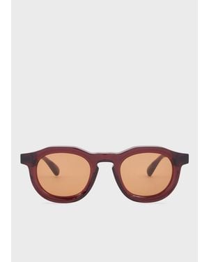 Paul Smith Transparent Burgundy 'Pedley' Sunglasses - Multicolour