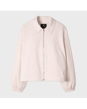 Paul Smith Seersucker Stripe Zip Jacket - Pink