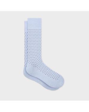 Paul Smith Pale Wool Polka Dot Socks - Blue