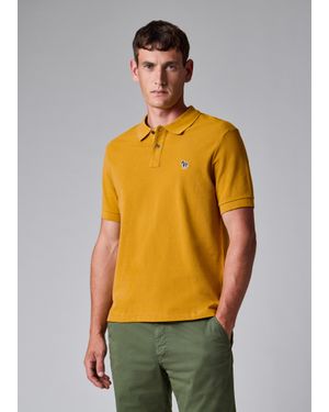 Paul Smith Mustard Organic Cotton Zebra Logo Polo Shirt - Yellow